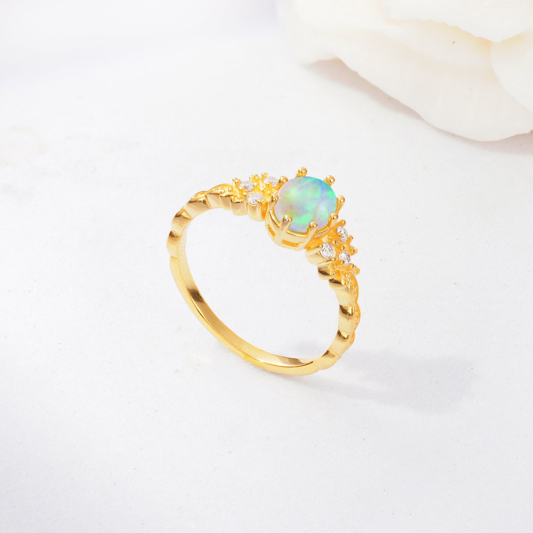 ML07048 Fire Opal Ring - Additional view