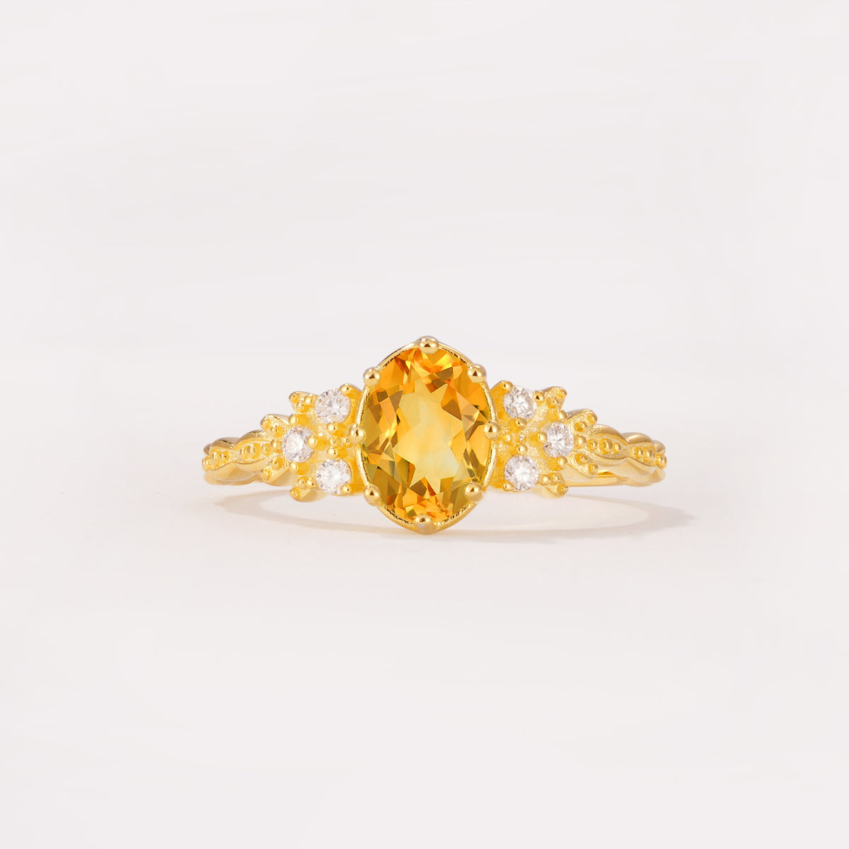 ML07048 Citrine Ring - Yellow-Gold