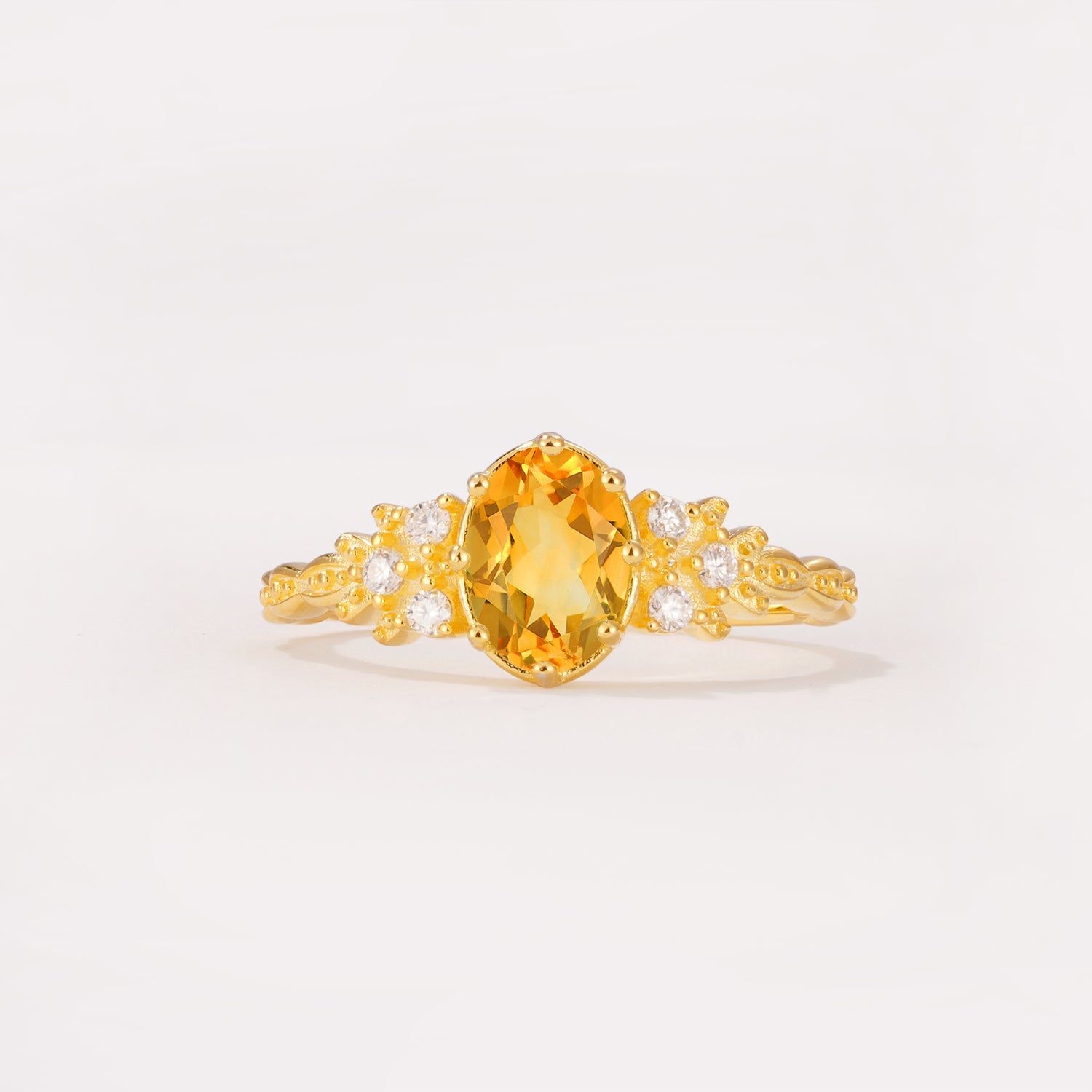 ML07048 Citrine Ring - Yellow-Gold