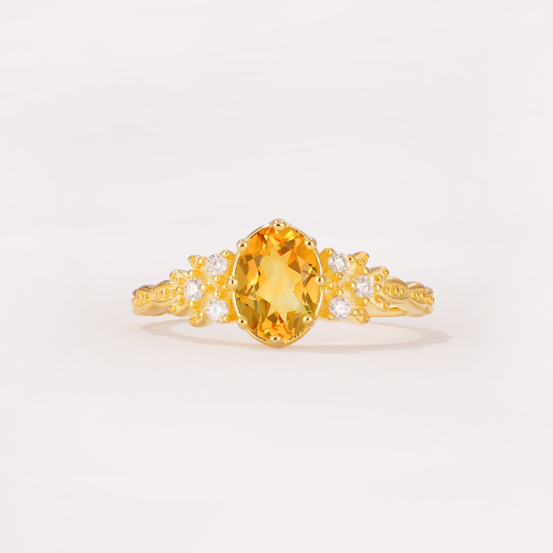 ML07048 Citrine Ring - Yellow-Gold
