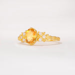 ML07048 Citrine Ring - White-Gold