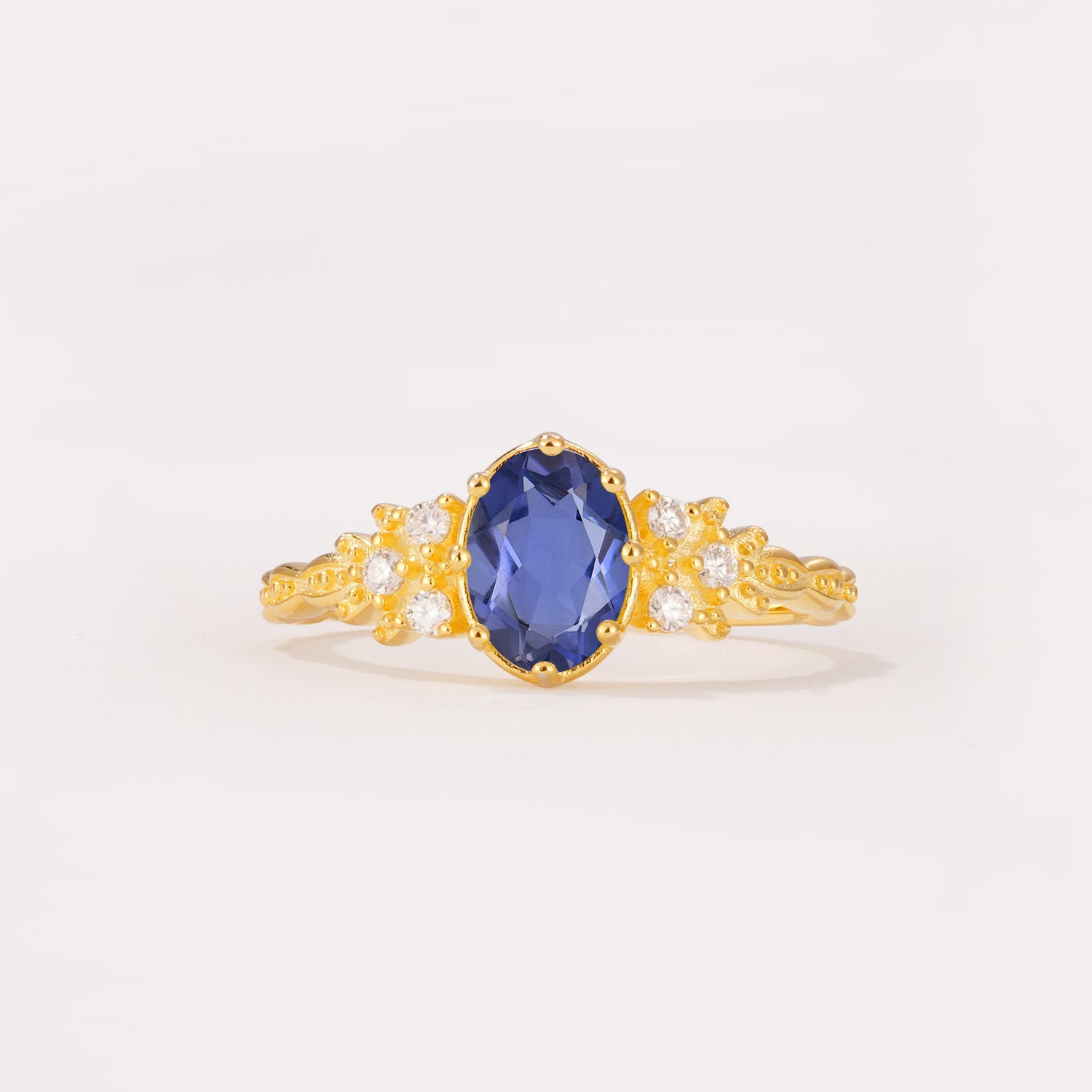 ML07048 Tanzanite Ring - Yellow-Gold