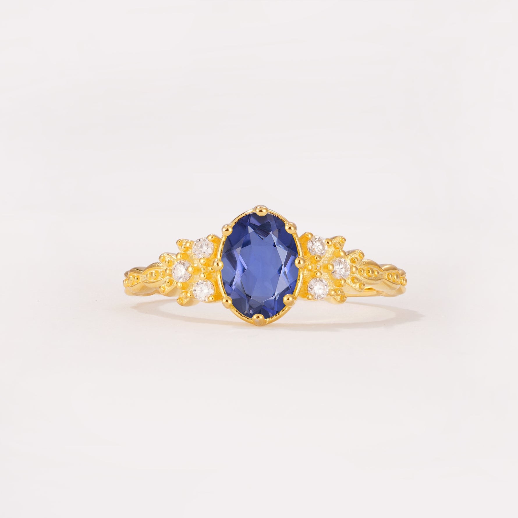 ML07048 Tanzanite Ring - Yellow-Gold