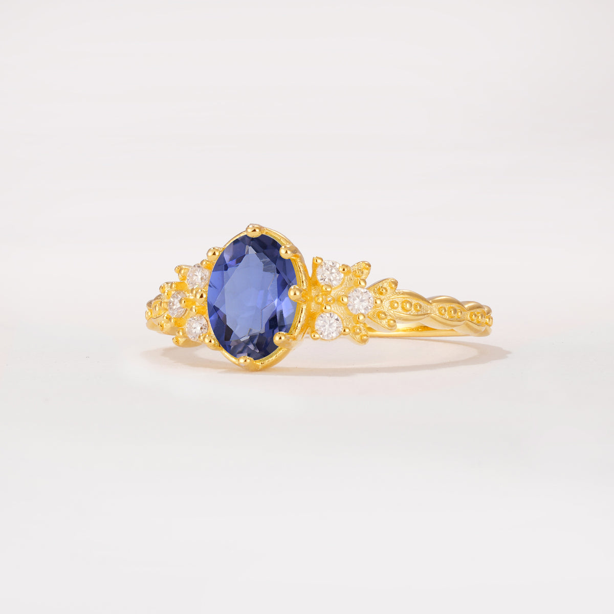 ML07048 Tanzanite Ring - White-Gold