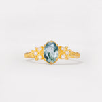 ML07048 Moss Agate Ring - Yellow-Gold