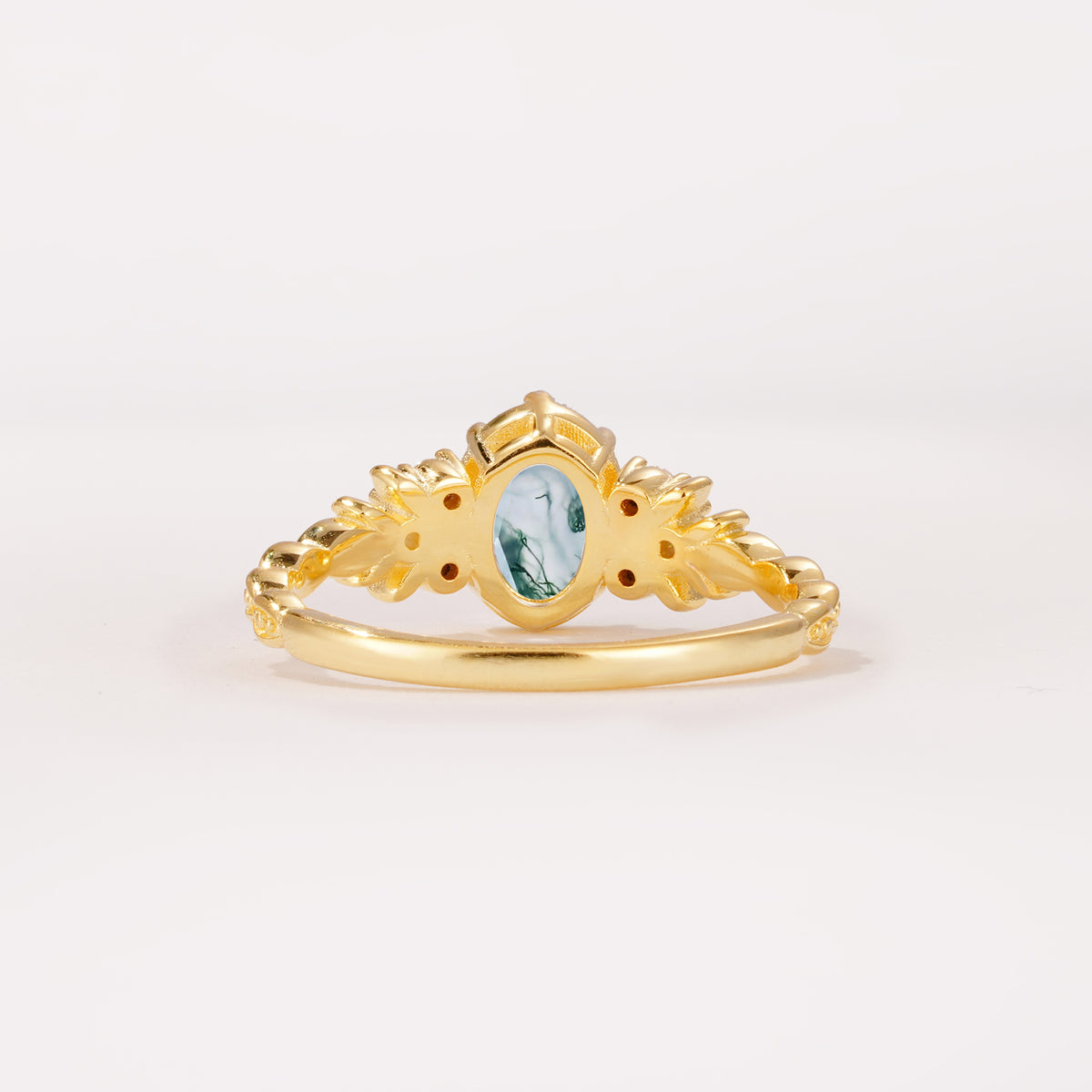 ML07048 Moss Agate Ring - Additional view