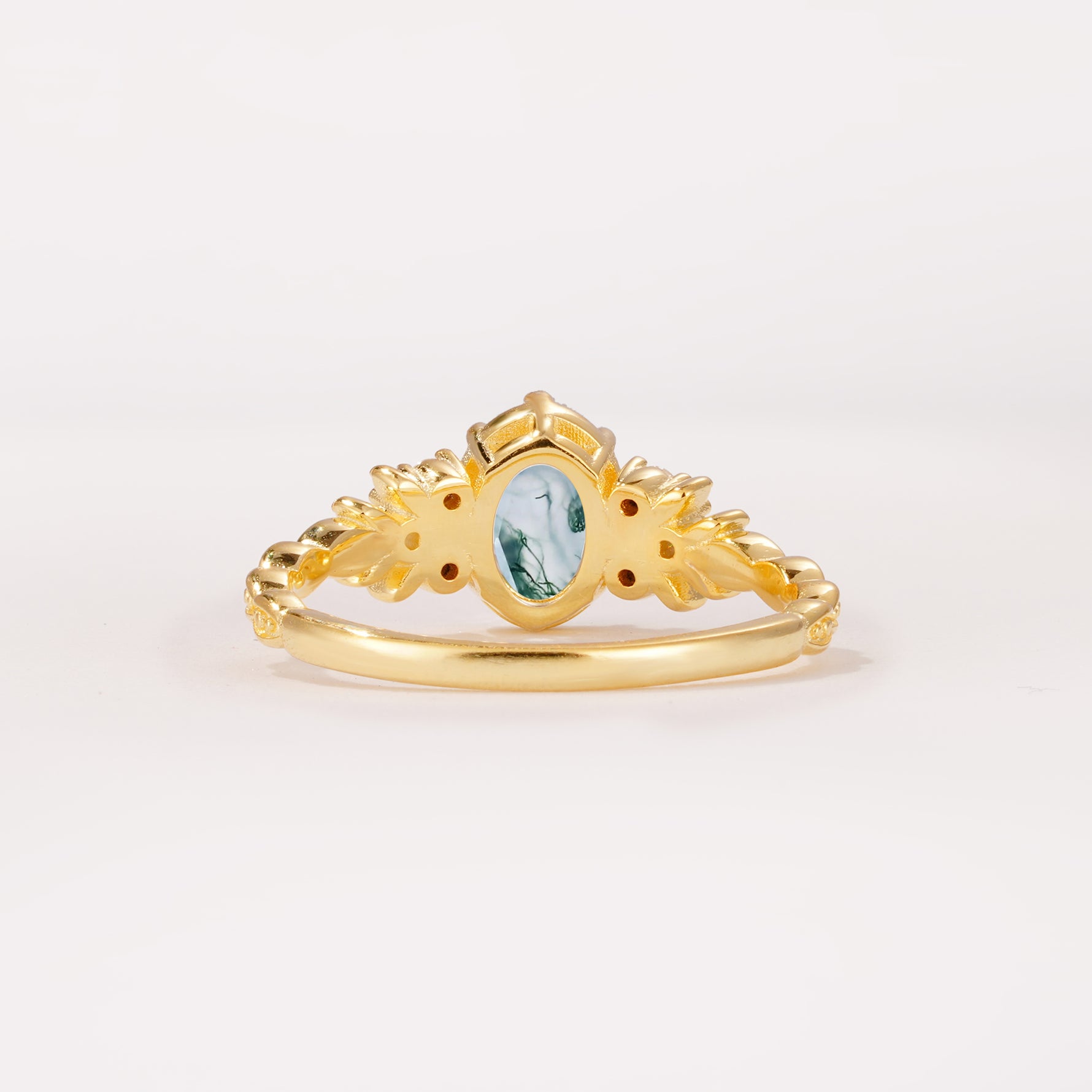 ML07048 Moss Agate Ring - Additional view