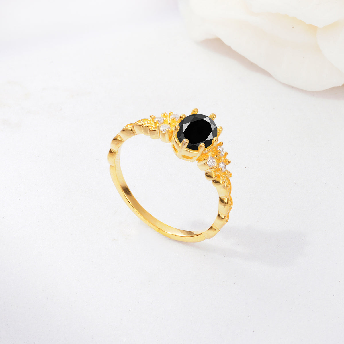 ML07048 Black Onyx Ring - Additional view