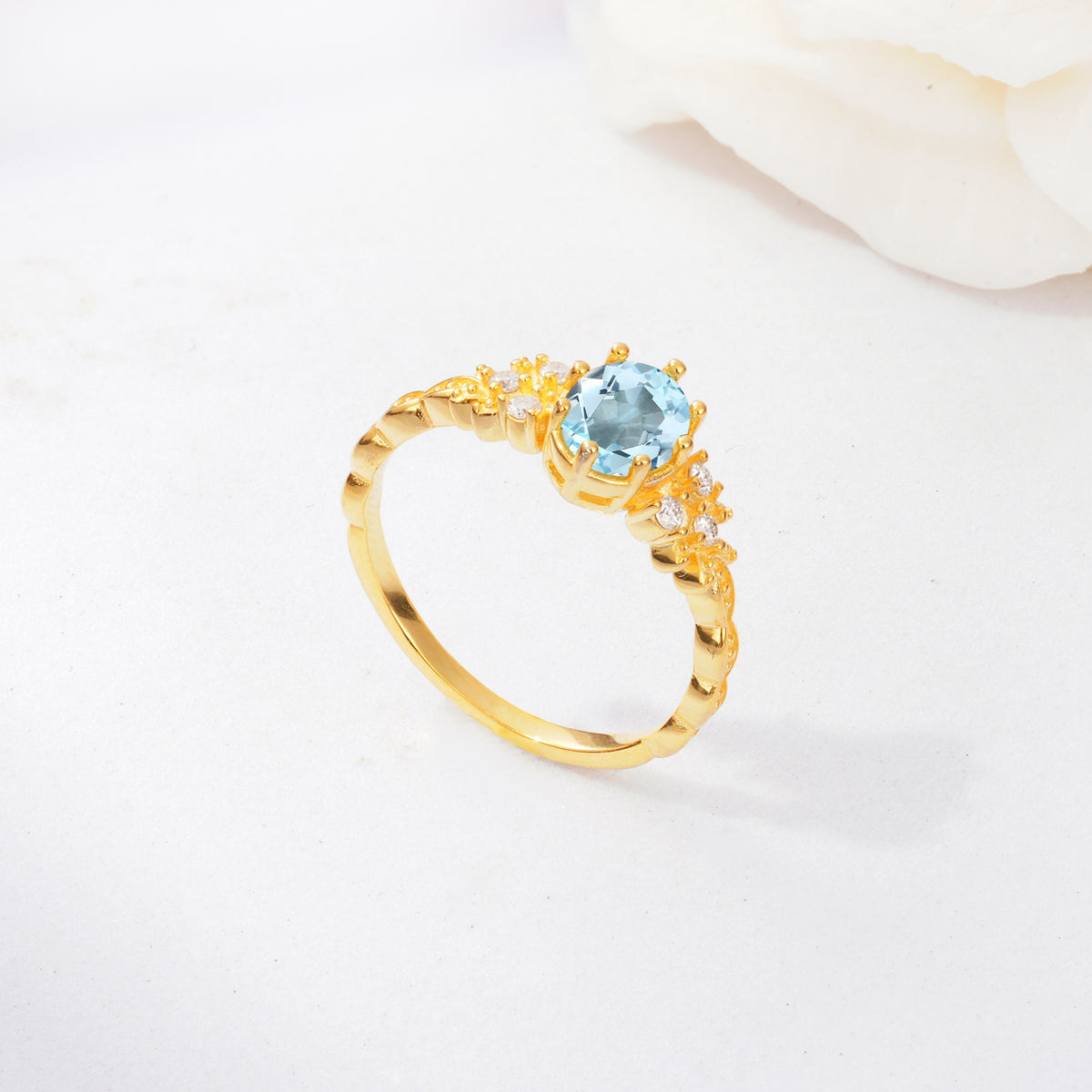 ML07048 Aquamarine Ring - Additional view