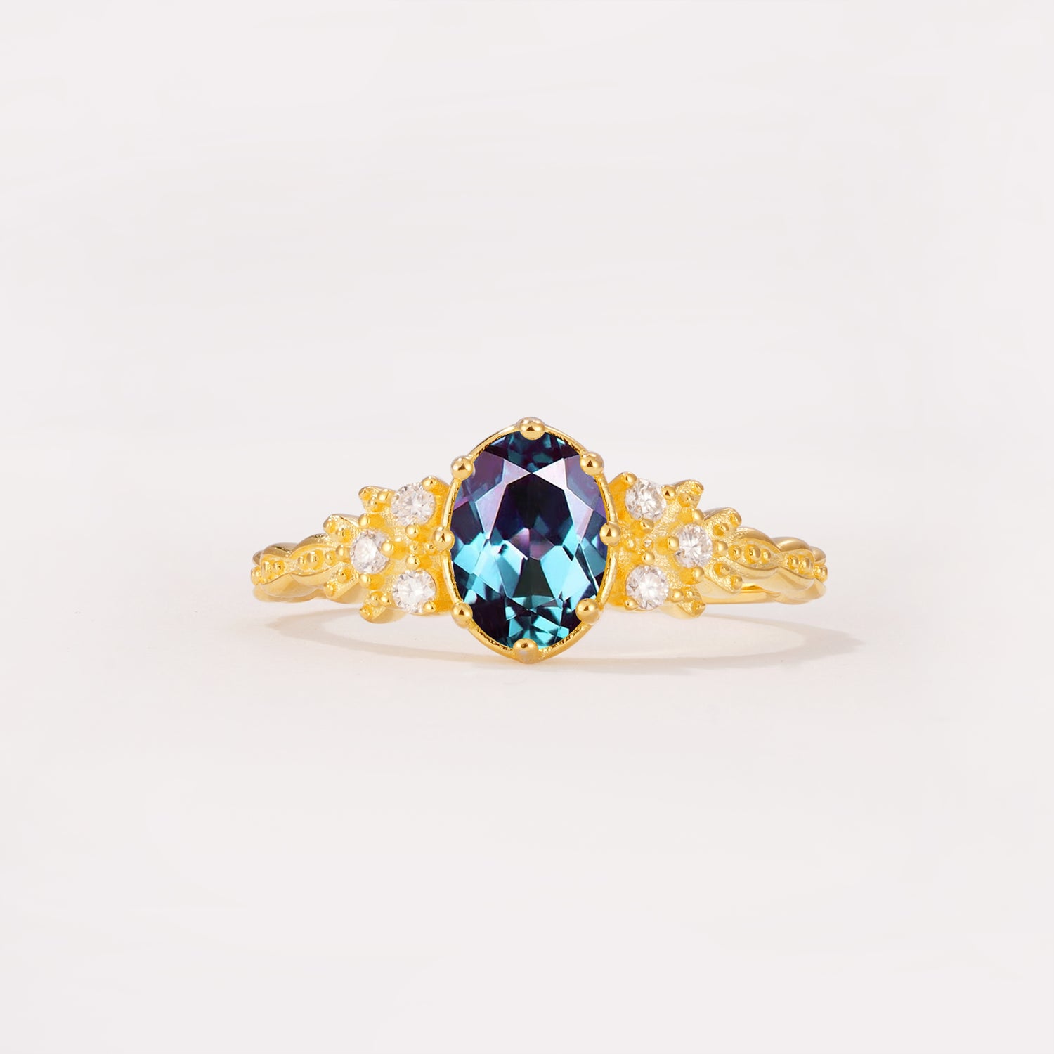 ML07048 Alexandrite Ring - Yellow-Gold