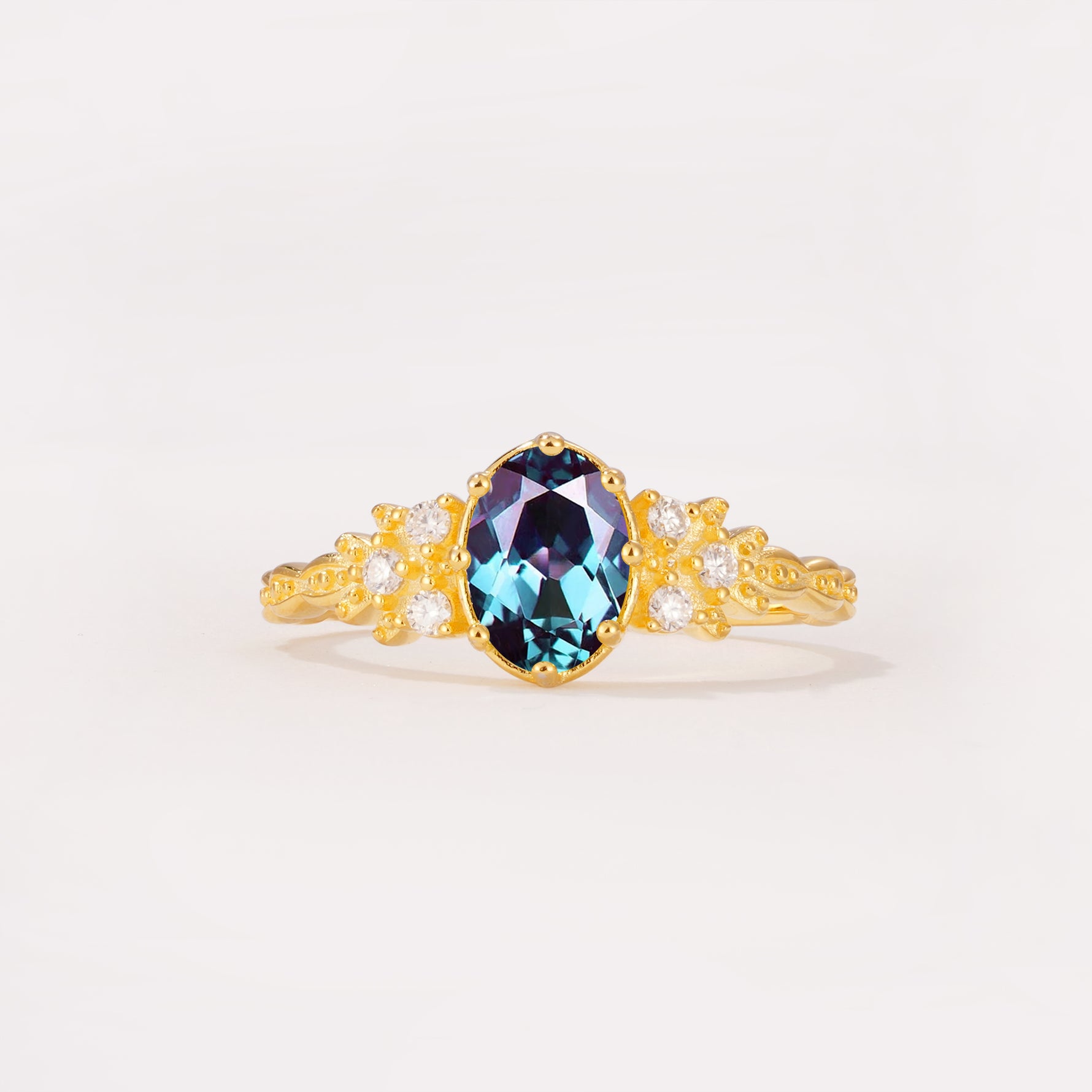 ML07048 Alexandrite Ring - Yellow-Gold