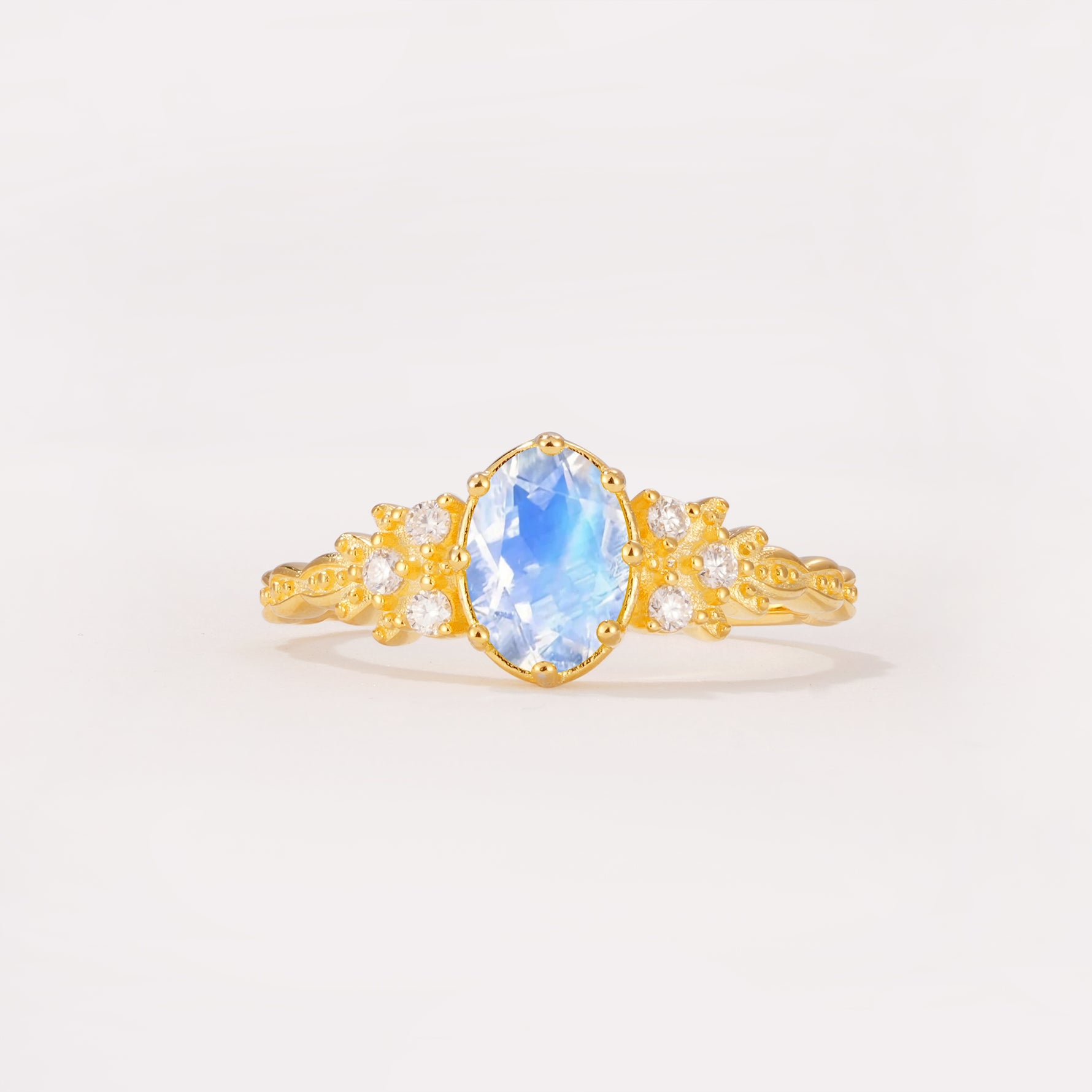 ML07048 Moonstone Ring - Yellow-Gold