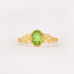ML07048 Peridot Ring - Yellow-Gold