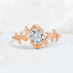 Round Cut Nature-Inspired Lab Diamond Solitaire Engagement Ring - Additional view