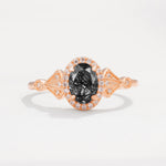 ML07052 Black Rutilated Quartz Ring - Additional view