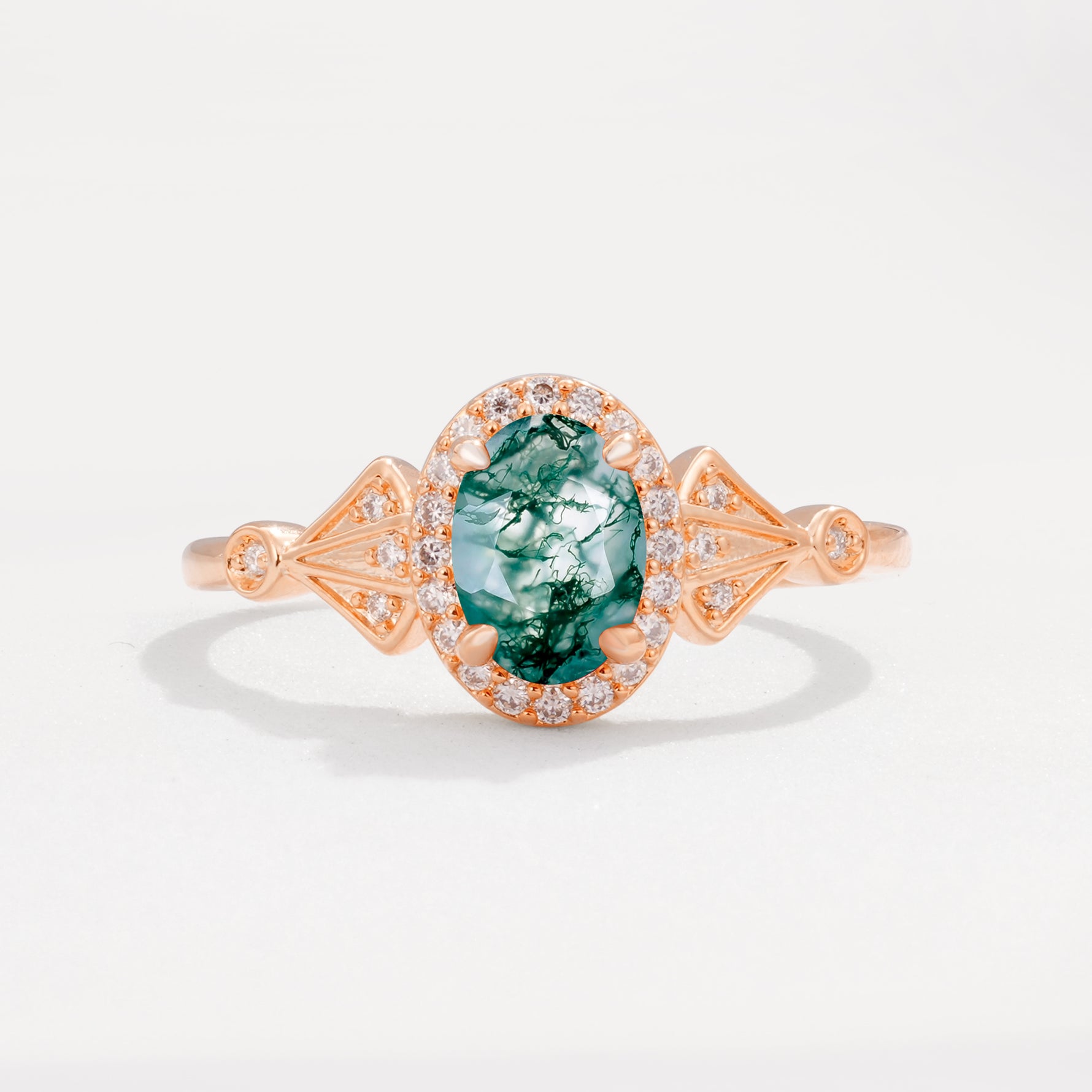 ML07052 Moss Agate Ring - Additional view