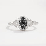ML07052 Black Rutilated Quartz Ring - Additional view