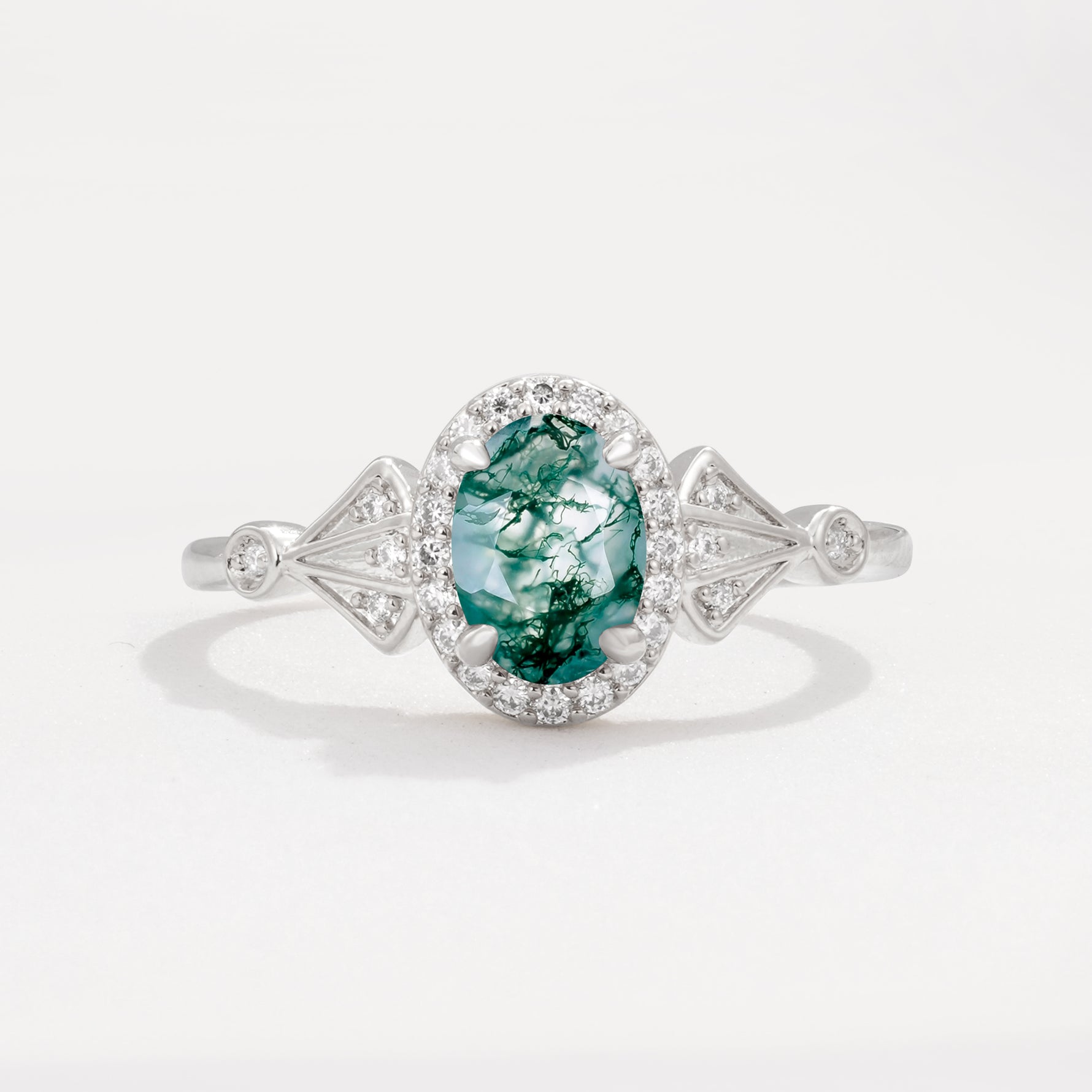 ML07052 Moss Agate Ring - Additional view