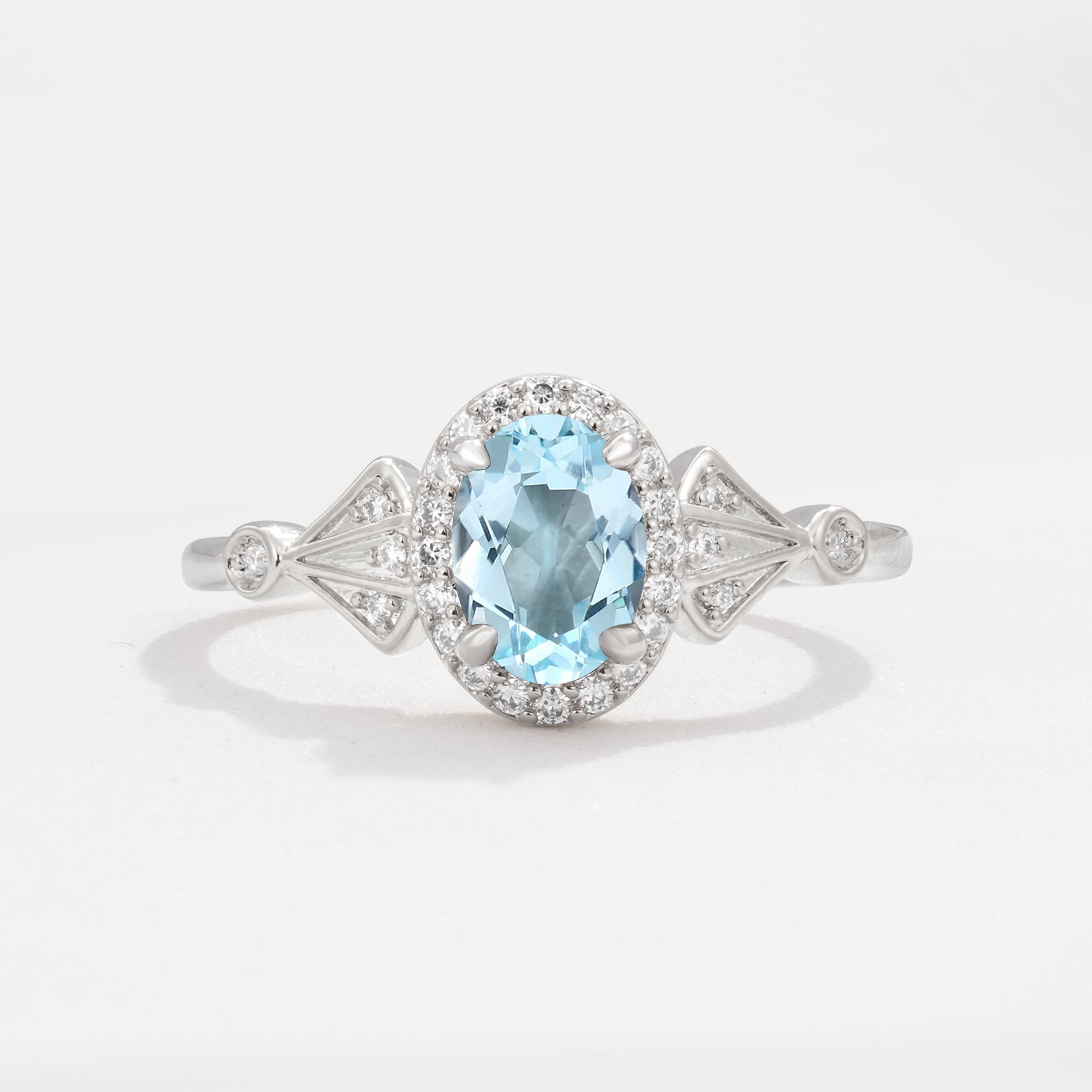 ML07052 Aquamarine Ring - Additional view