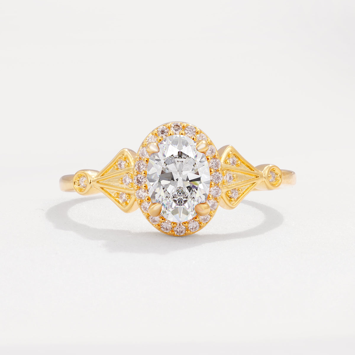 ML07052 Moissanite Ring - Yellow-Gold