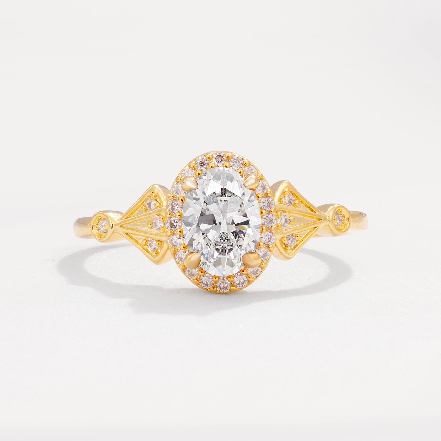 ML07052 Moissanite Ring - Yellow-Gold
