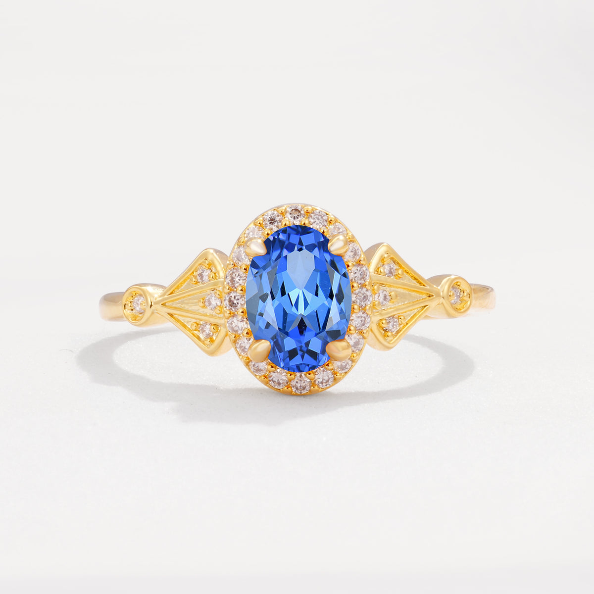 ML07052 Sapphire Ring - Yellow-Gold