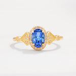 ML07052 Sapphire Ring - Yellow-Gold