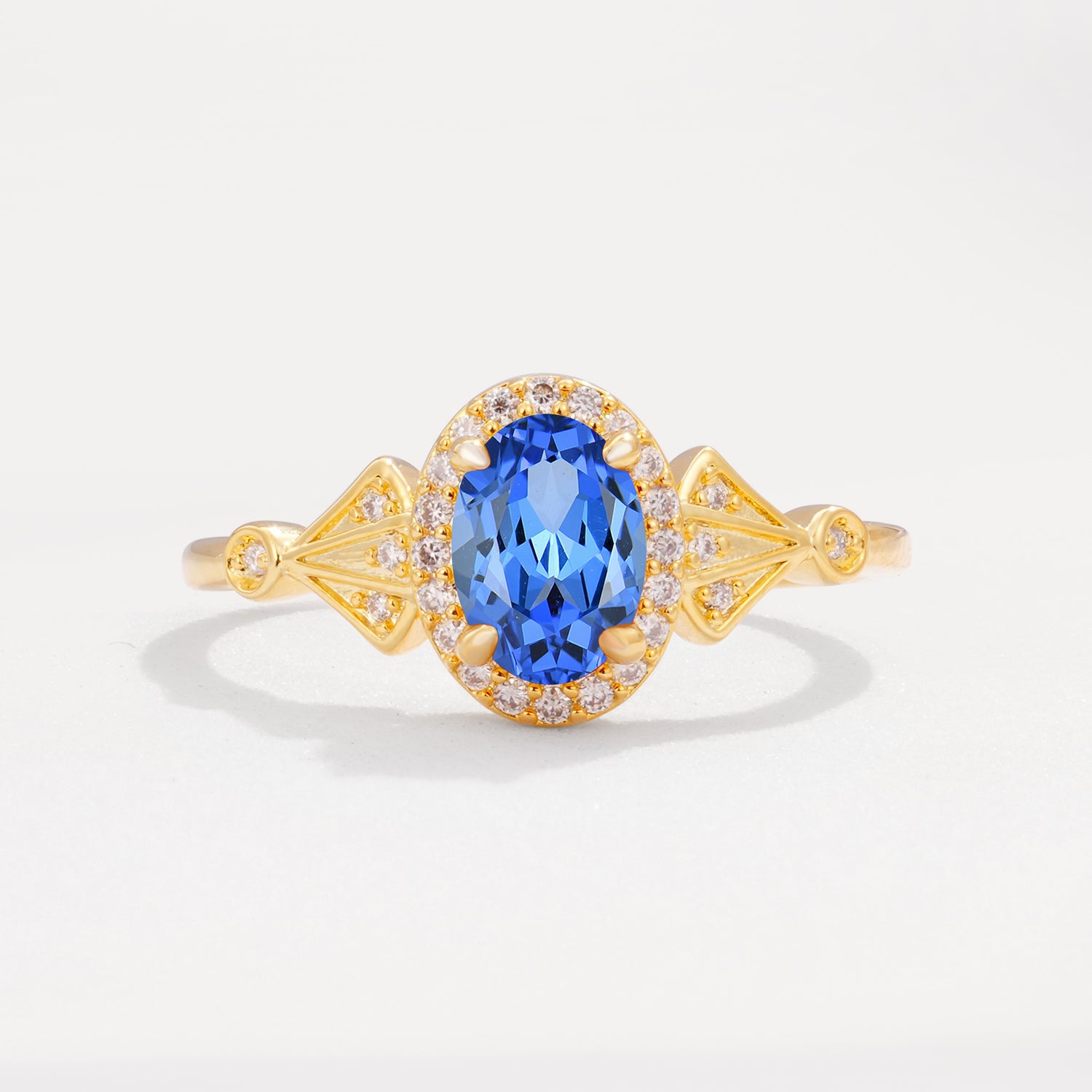 ML07052 Sapphire Ring - Yellow-Gold