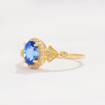 ML07052 Sapphire Ring - White-Gold
