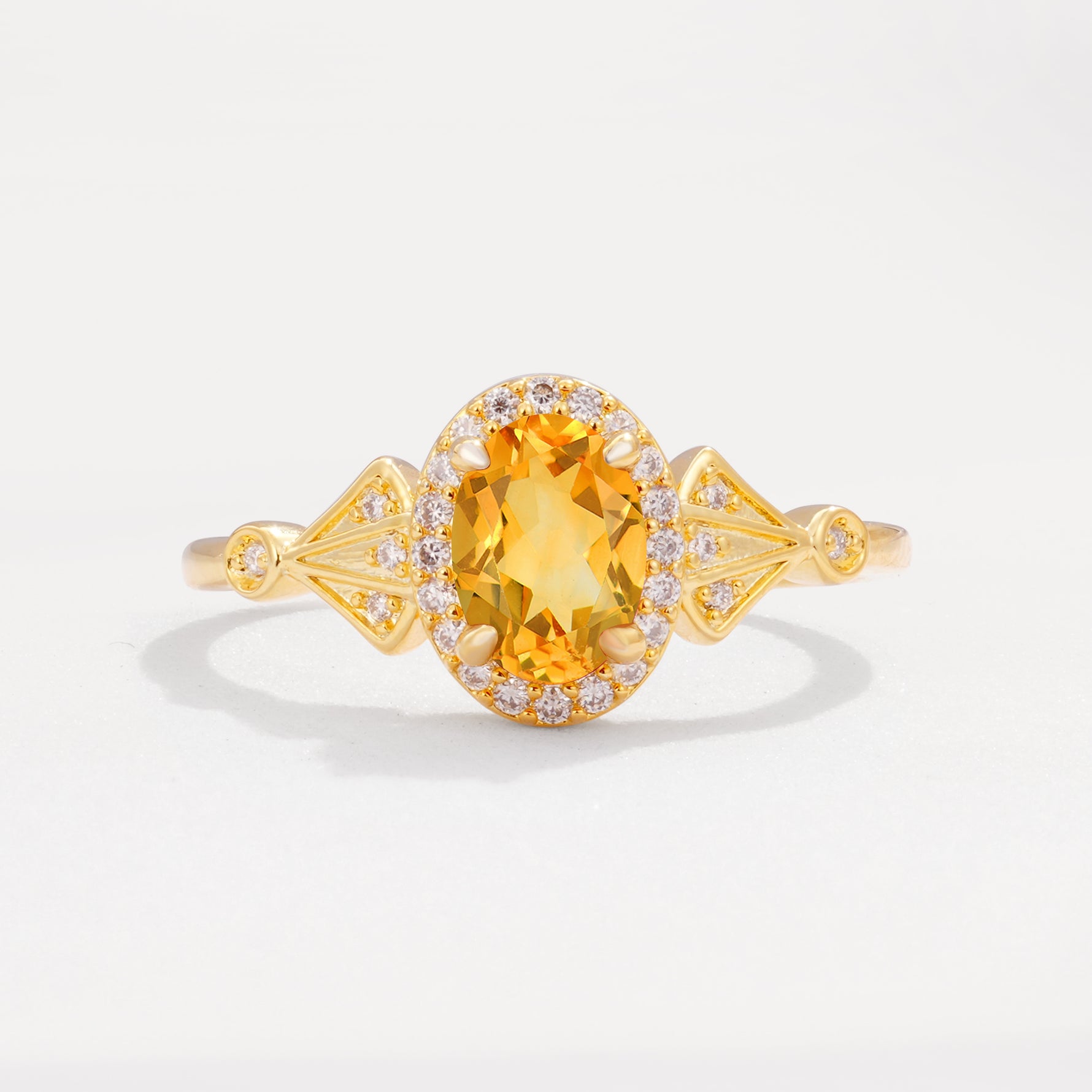 ML07052 Citrine Ring - Yellow-Gold