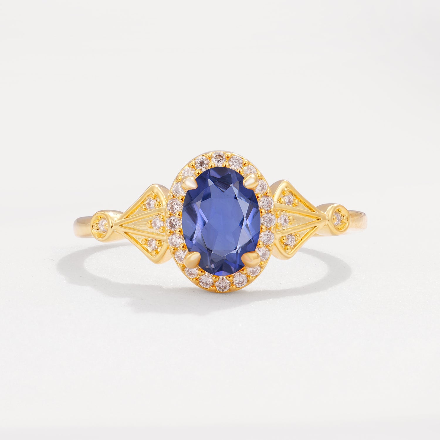 ML07052 Tanzanite Ring - Yellow-Gold
