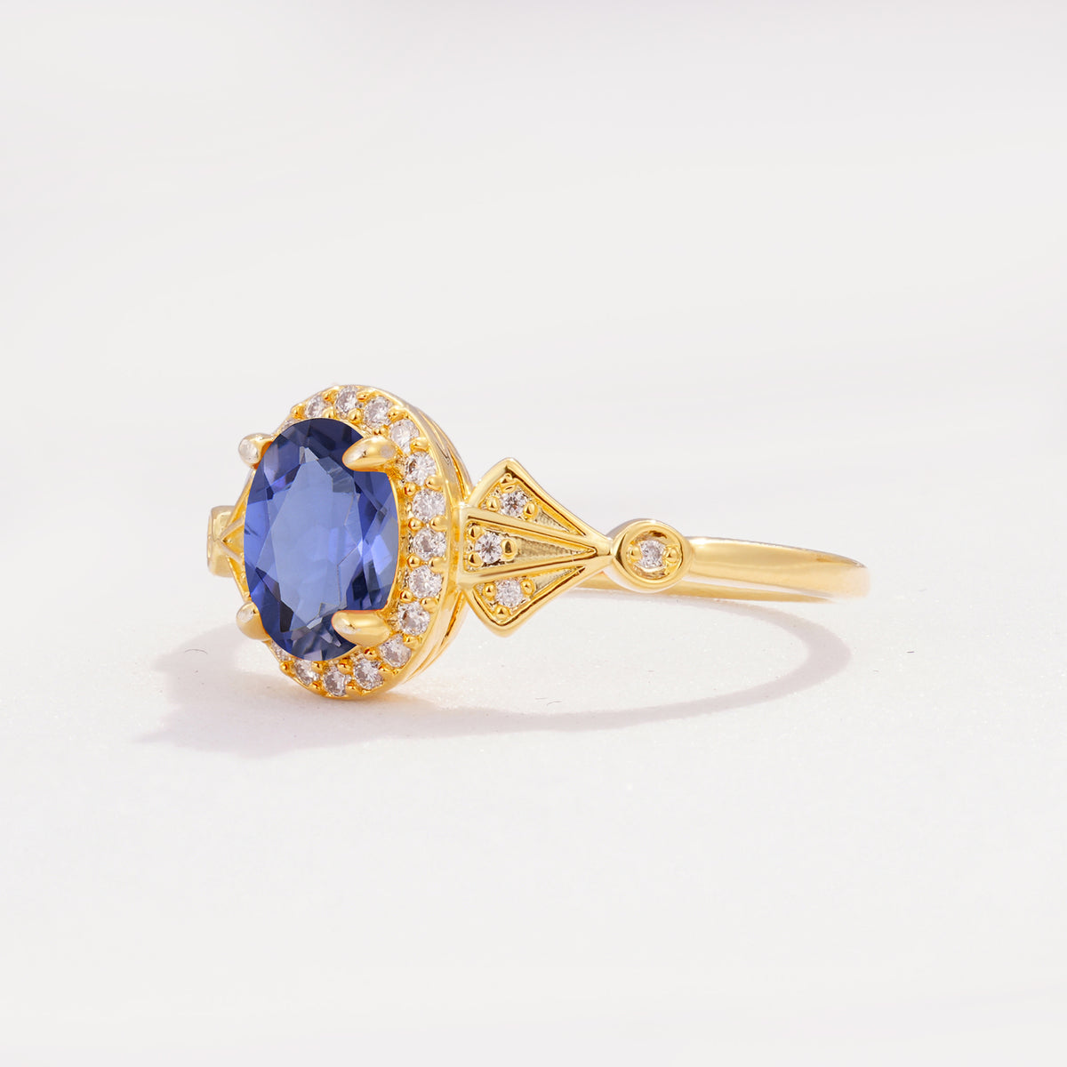 ML07052 Tanzanite Ring - White-Gold