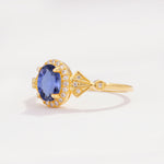 ML07052 Tanzanite Ring - White-Gold