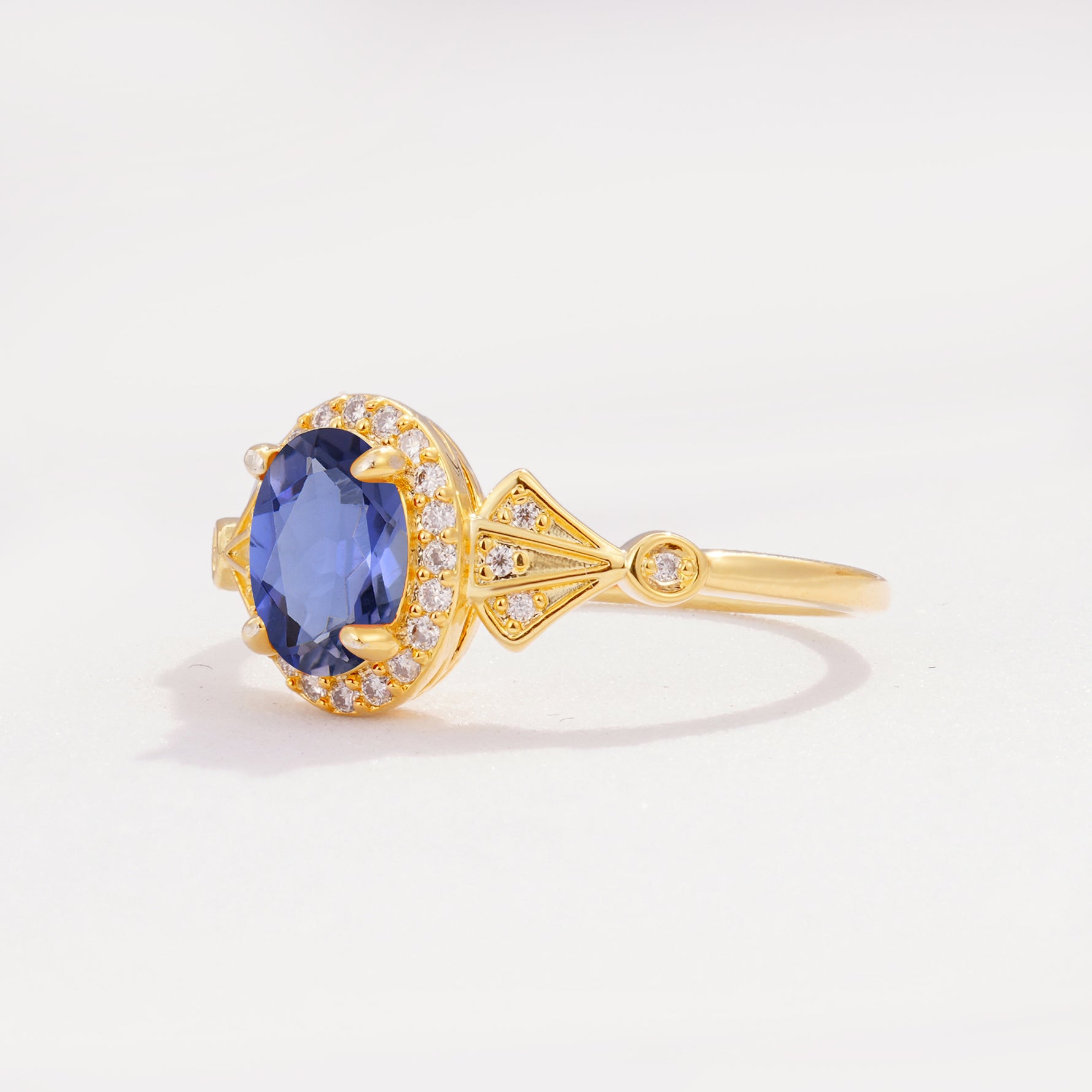 ML07052 Tanzanite Ring - White-Gold