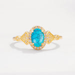 ML07052 Turquoise Ring - Yellow-Gold