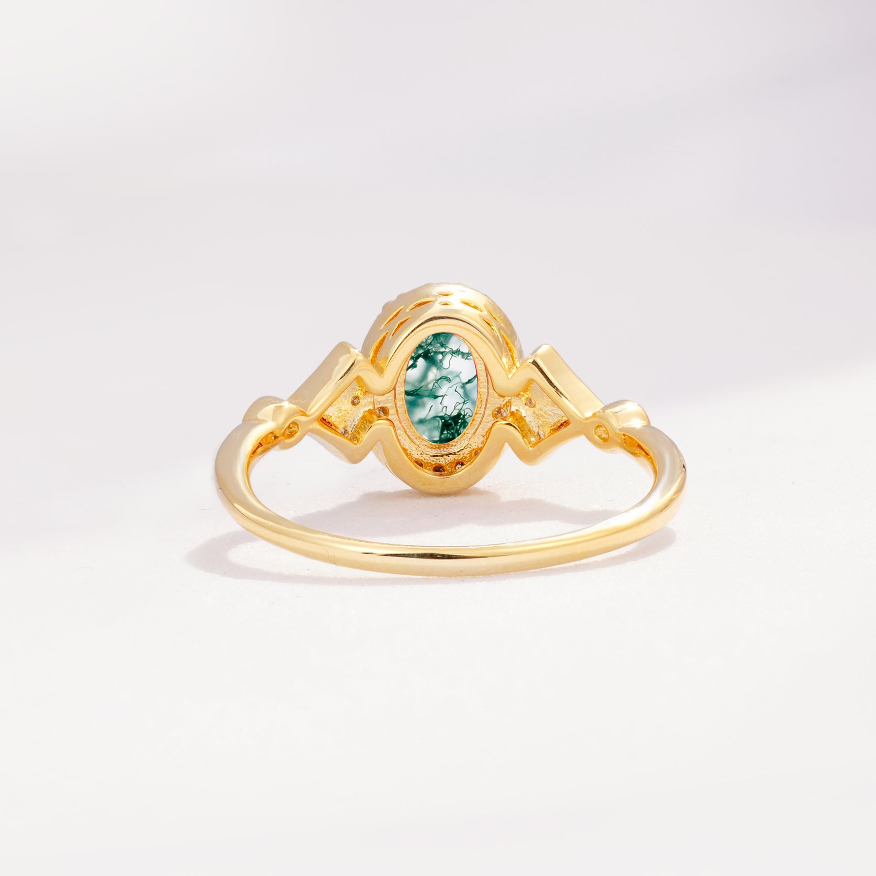 ML07052 Moss Agate Ring - Additional view