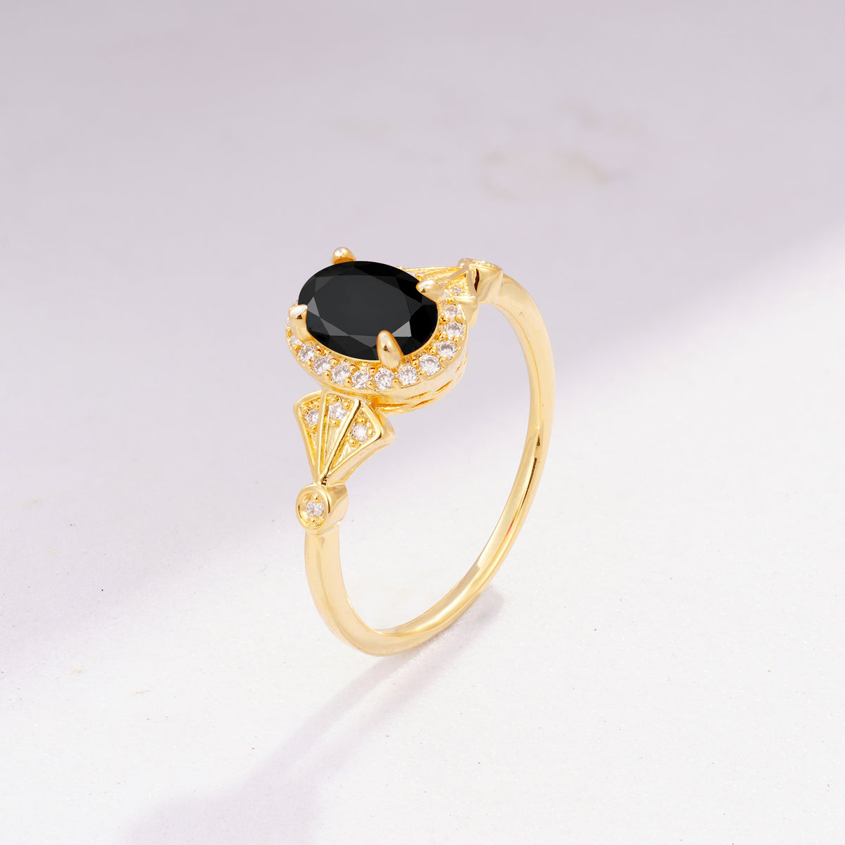ML07052 Black Onyx Ring - Additional view