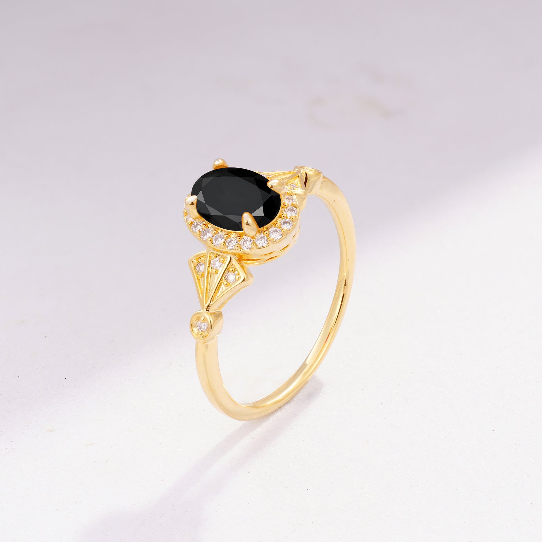 ML07052 Black Onyx Ring - Additional view