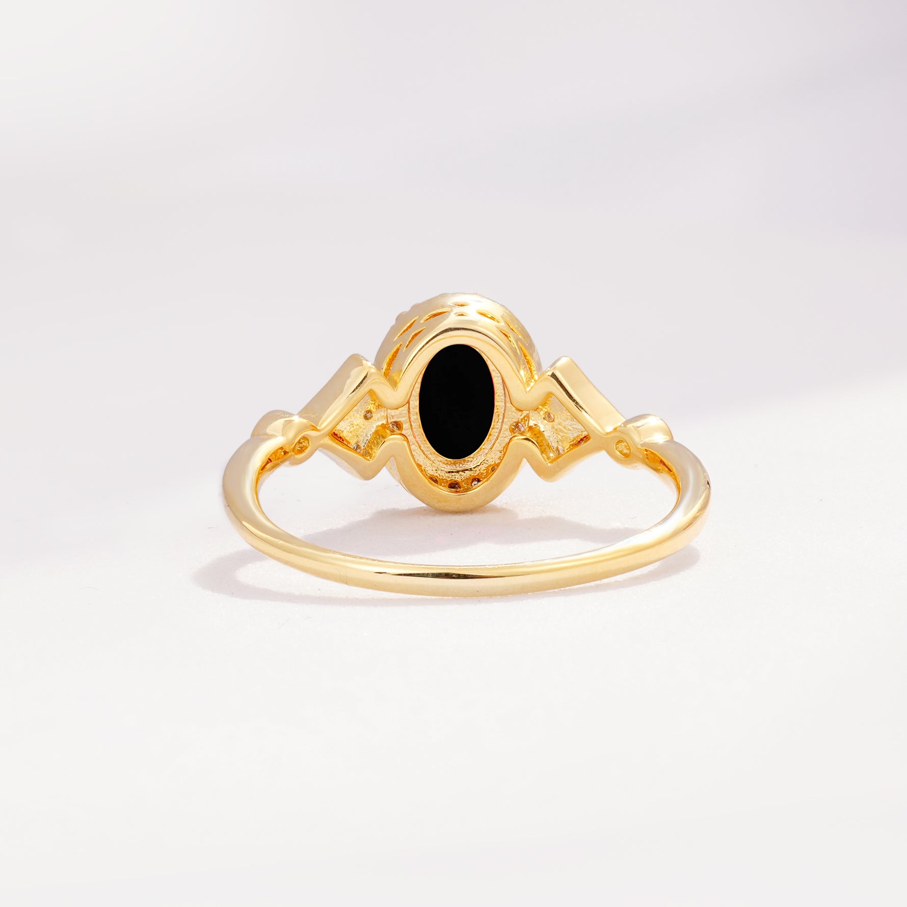 ML07052 Black Onyx Ring - Additional view