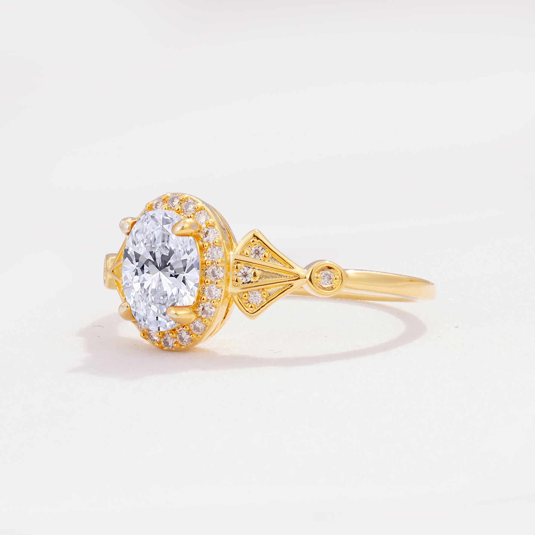 ML07052 Lab Diamond Ring - White-Gold