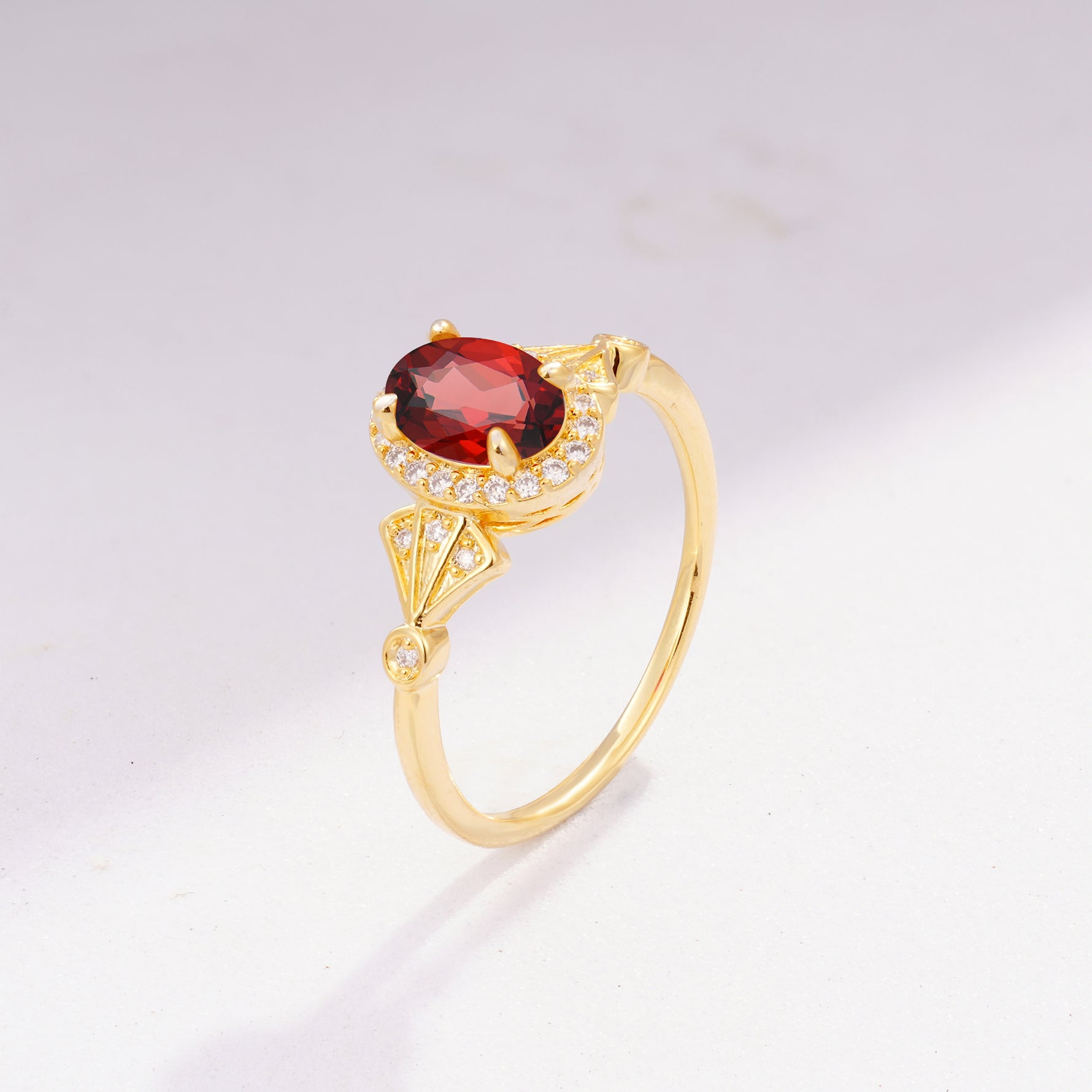 ML07052 Garnet Ring - Additional view