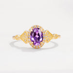 ML07052 Amethyst Ring - Yellow-Gold