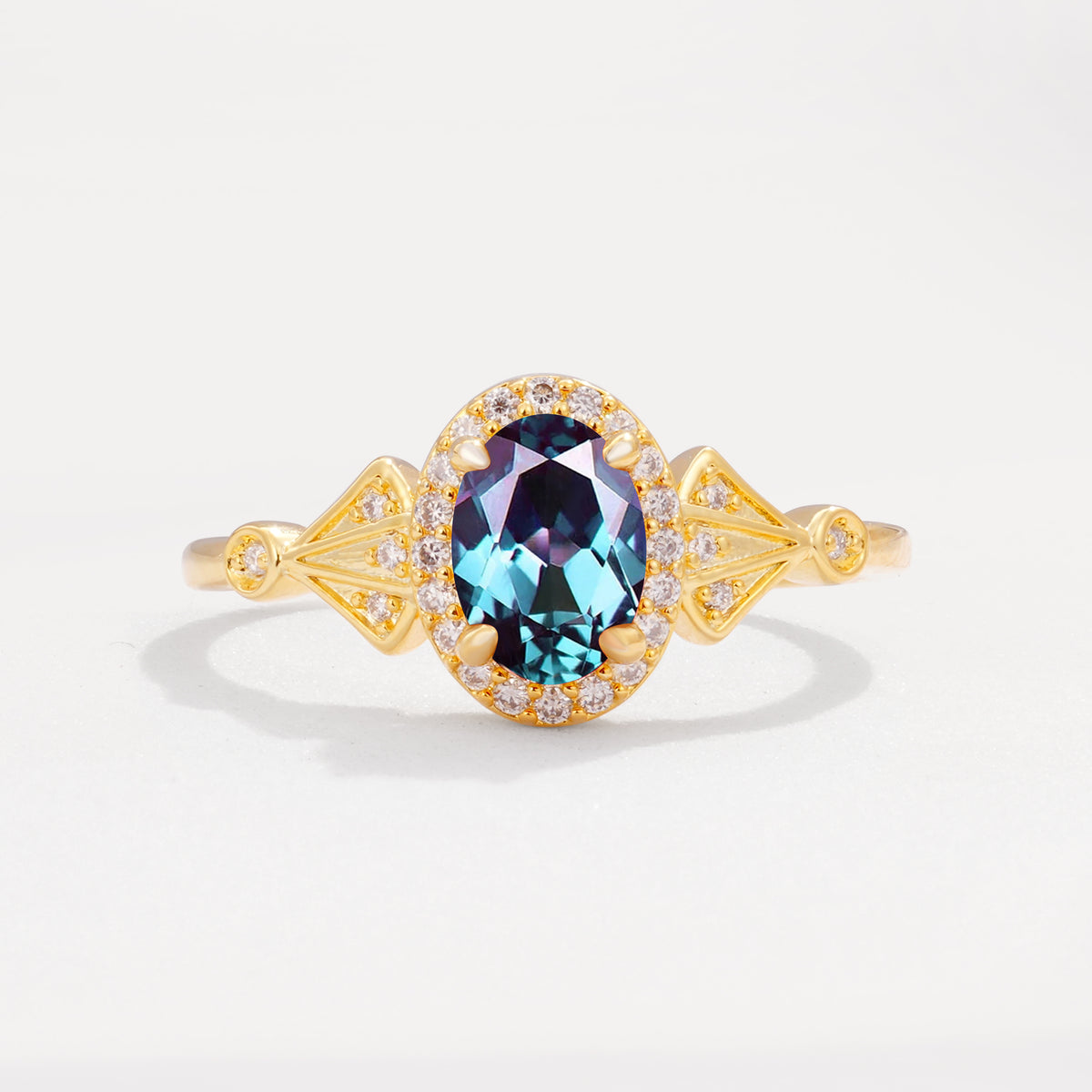 ML07052 Alexandrite Ring - Yellow-Gold