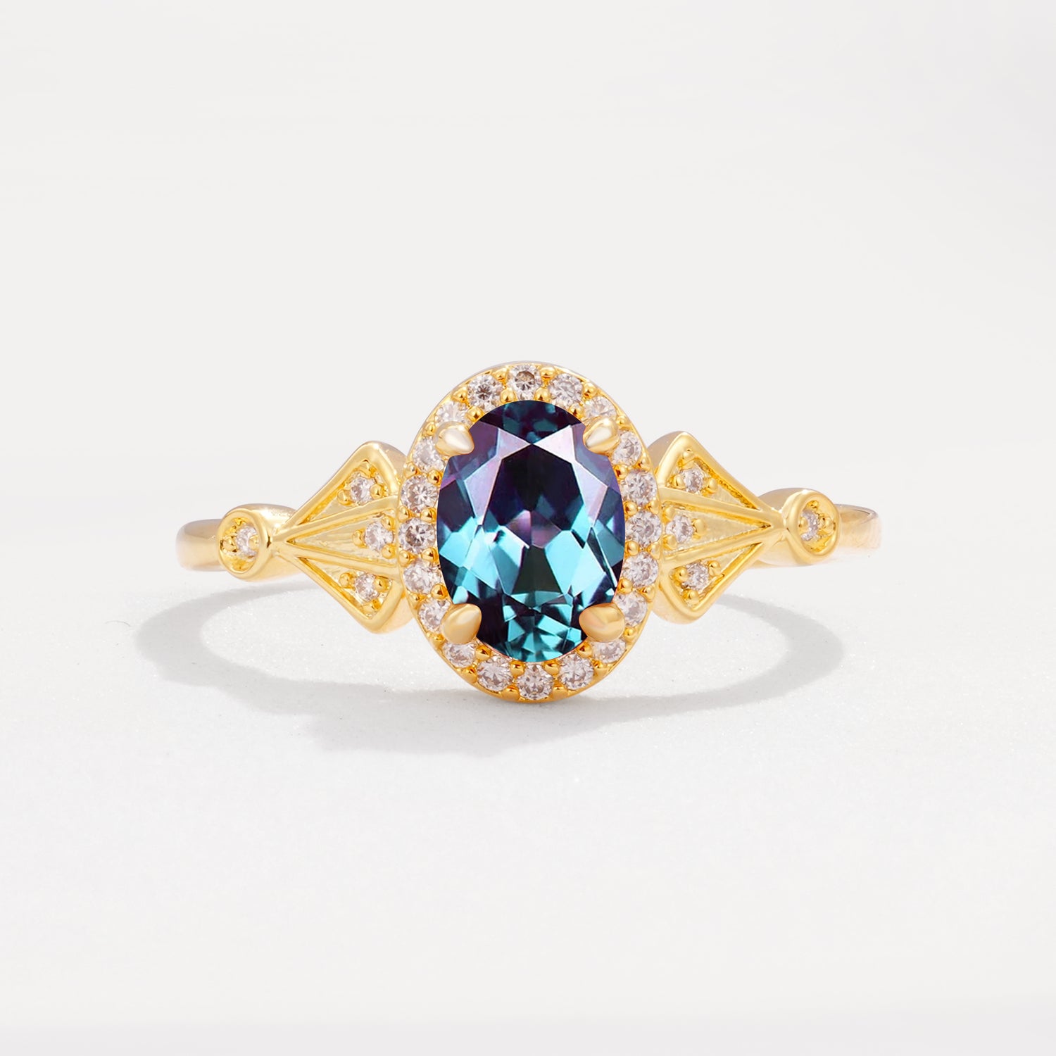 ML07052 Alexandrite Ring - Yellow-Gold