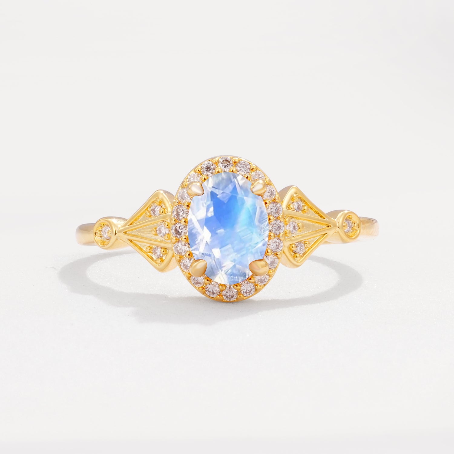 ML07052 Moonstone Ring - Yellow-Gold