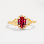 ML07052 Ruby Ring - Yellow-Gold