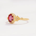 ML07052 Ruby Ring - White-Gold