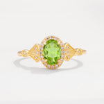 ML07052 Peridot Ring - Yellow-Gold