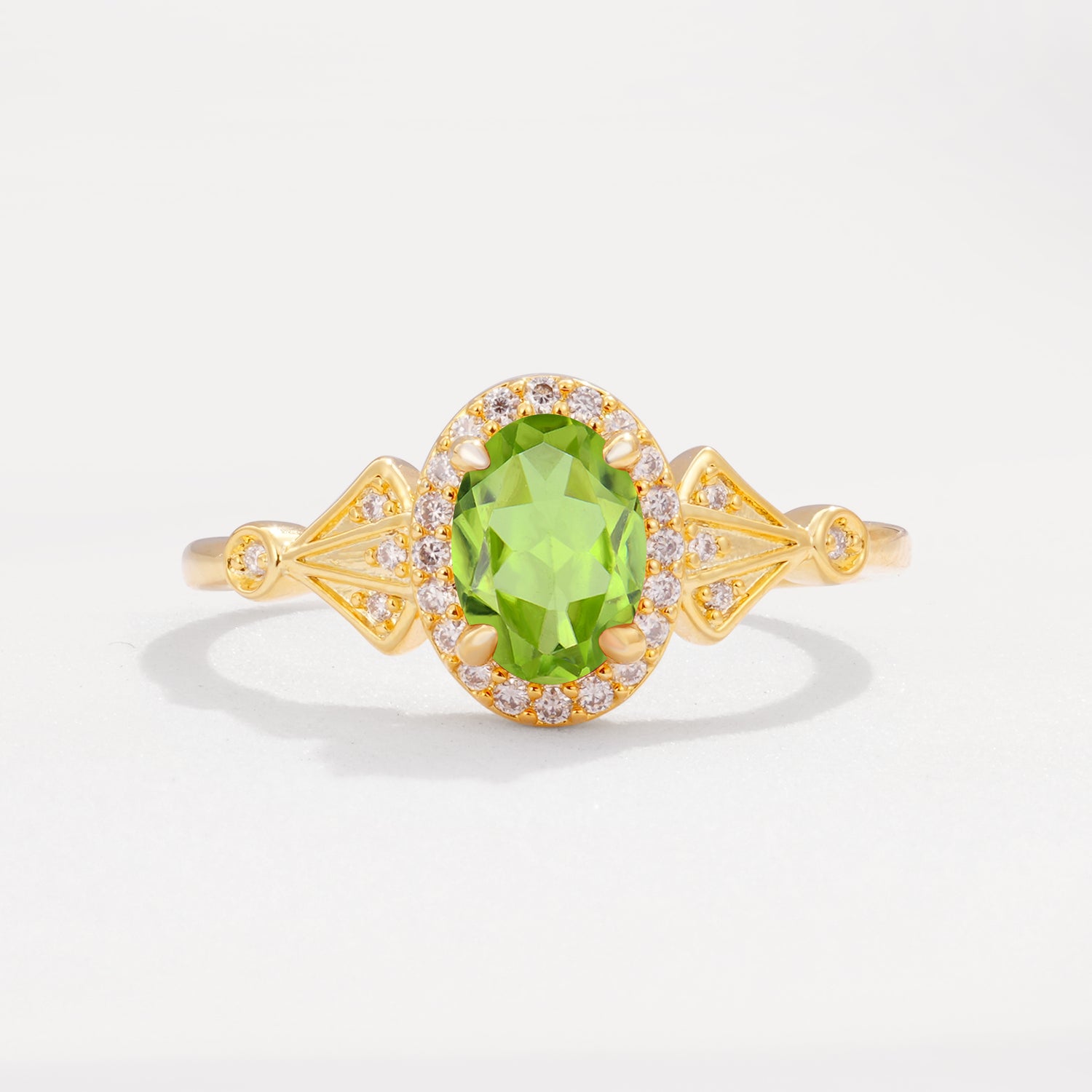 ML07052 Peridot Ring - Yellow-Gold