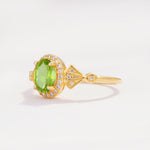 ML07052 Peridot Ring - White-Gold